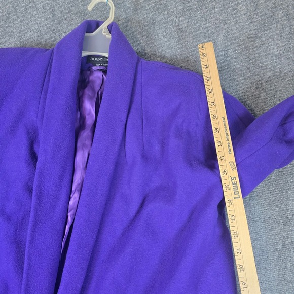 Donnybrook Women's Purple Wool Blend Shawl Collar Coat Size 6P - Picture 8 of 16